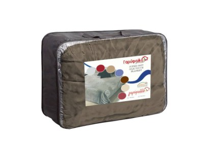 Κουβέρτα Υπέρδιπλη Βελουτέ Ανοικτό Καφέ Super Soft Γαρύφαλλο | Γαρύφαλλο - Λευκά Είδη